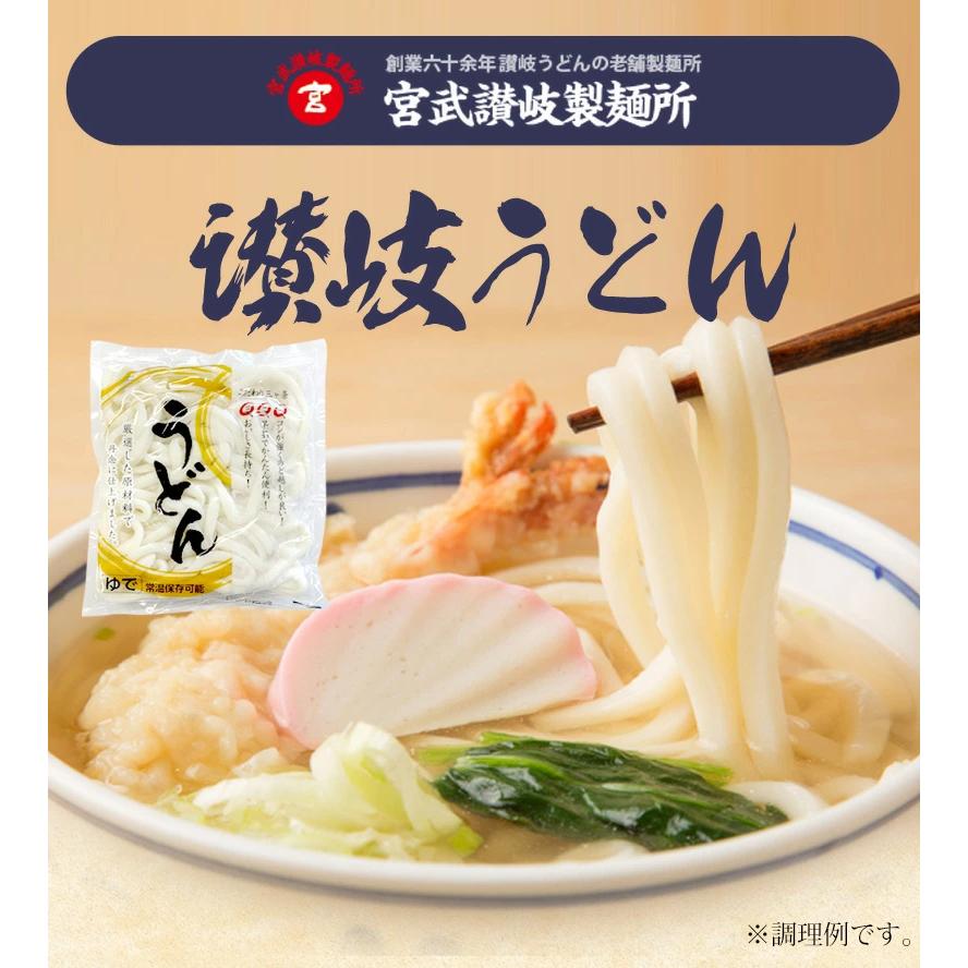 楽天市場送料無料 いつでも食べられる！常温保存で簡単調理♪ 讃岐うどん 10人前 ゆで麺200g×10・粉末だし付: ひとっさんの讃岐うどん宮武製麺