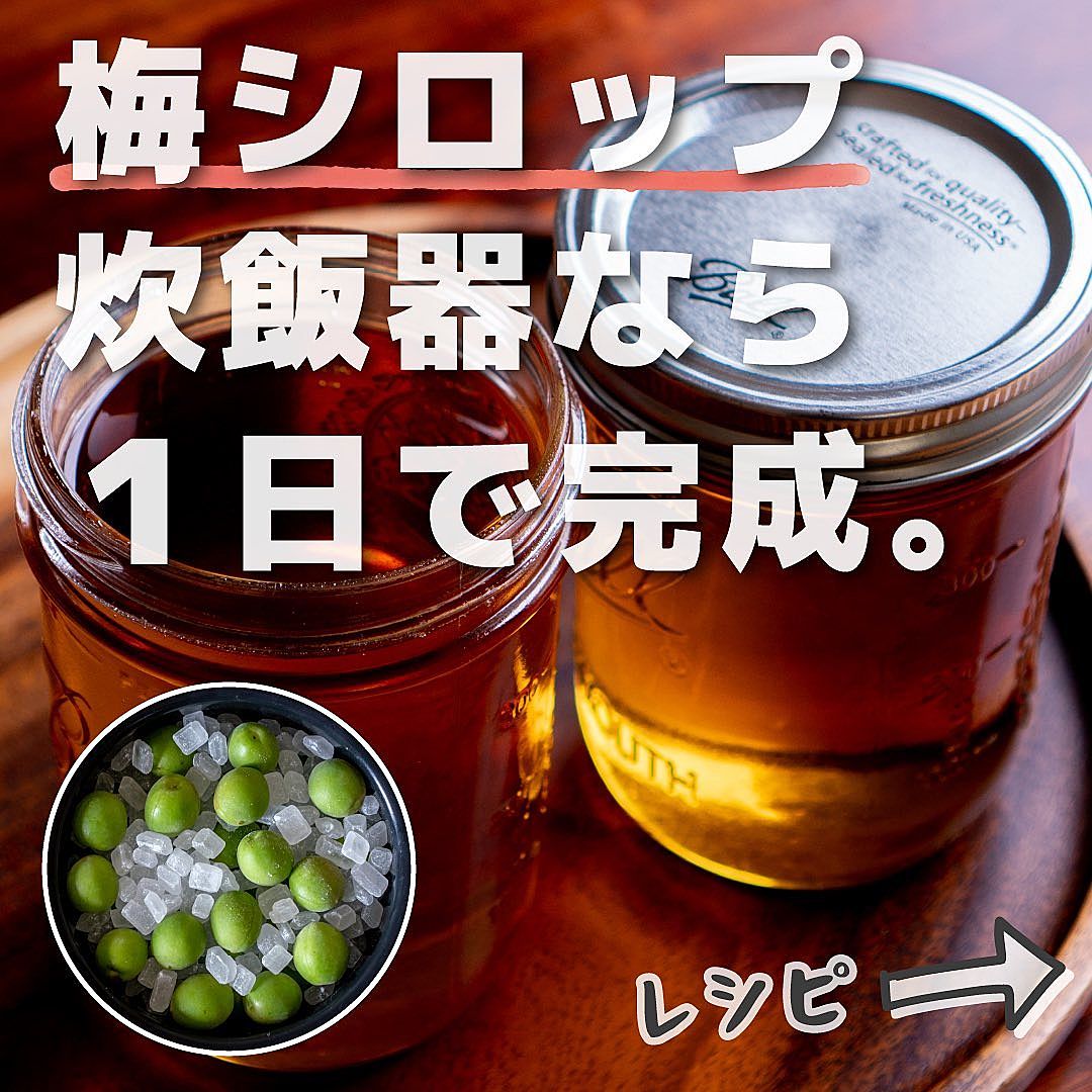 炊飯器で梅シロップ
