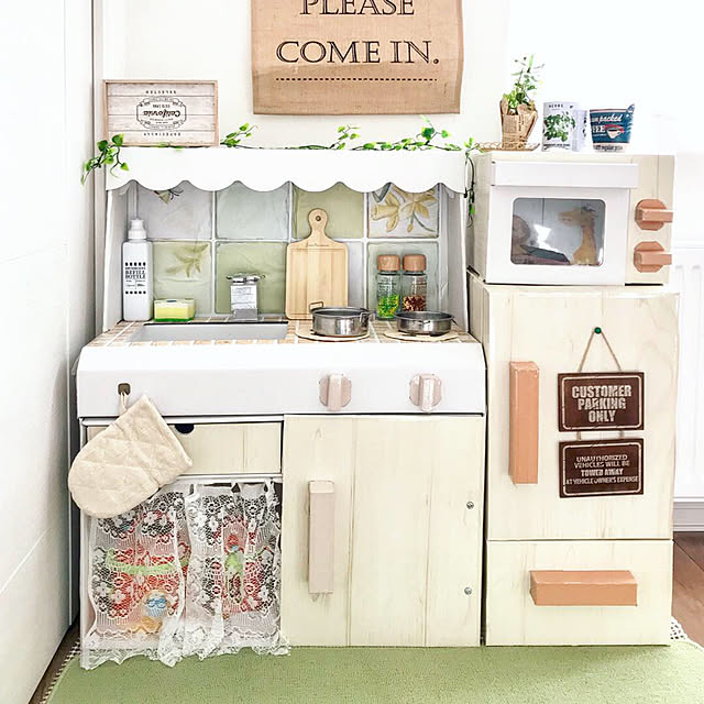 ままごとキッチンを手作り！ダンボールと100均グッズならコスパ抜群YUKI CO YUKI ユキコユキ