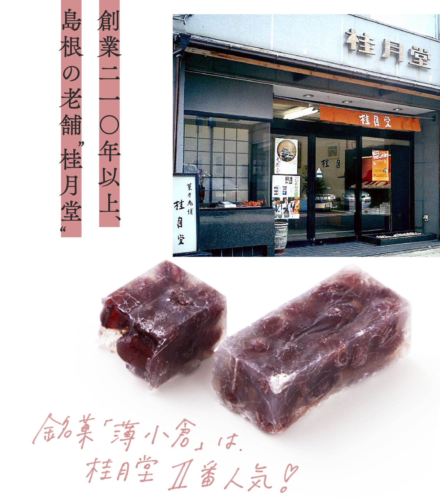 薄小倉 うすおぐら桂月堂 島根県松江市の和菓子老舗