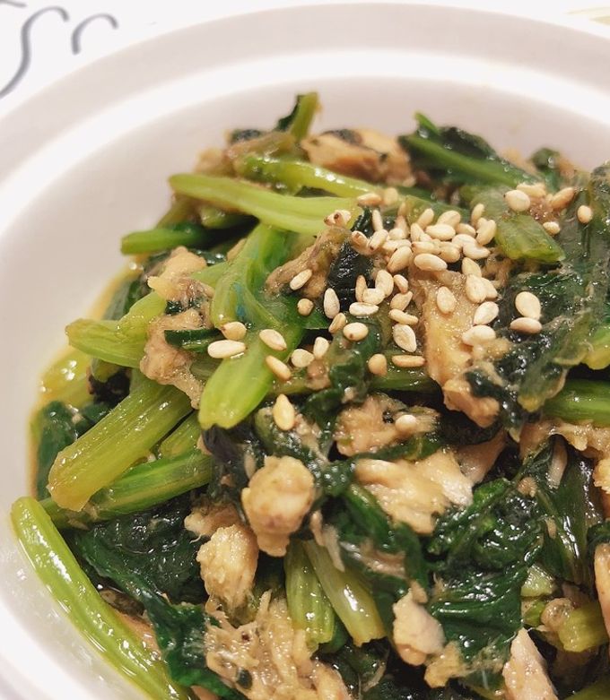 ほうれん草と人参のツナ炒め 作り置き