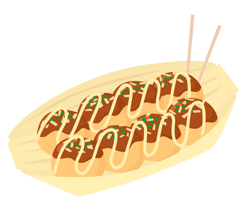 手描き風イラスト かわいいたこ焼きたちのイラストのイラスト素材73647558- PIXTA