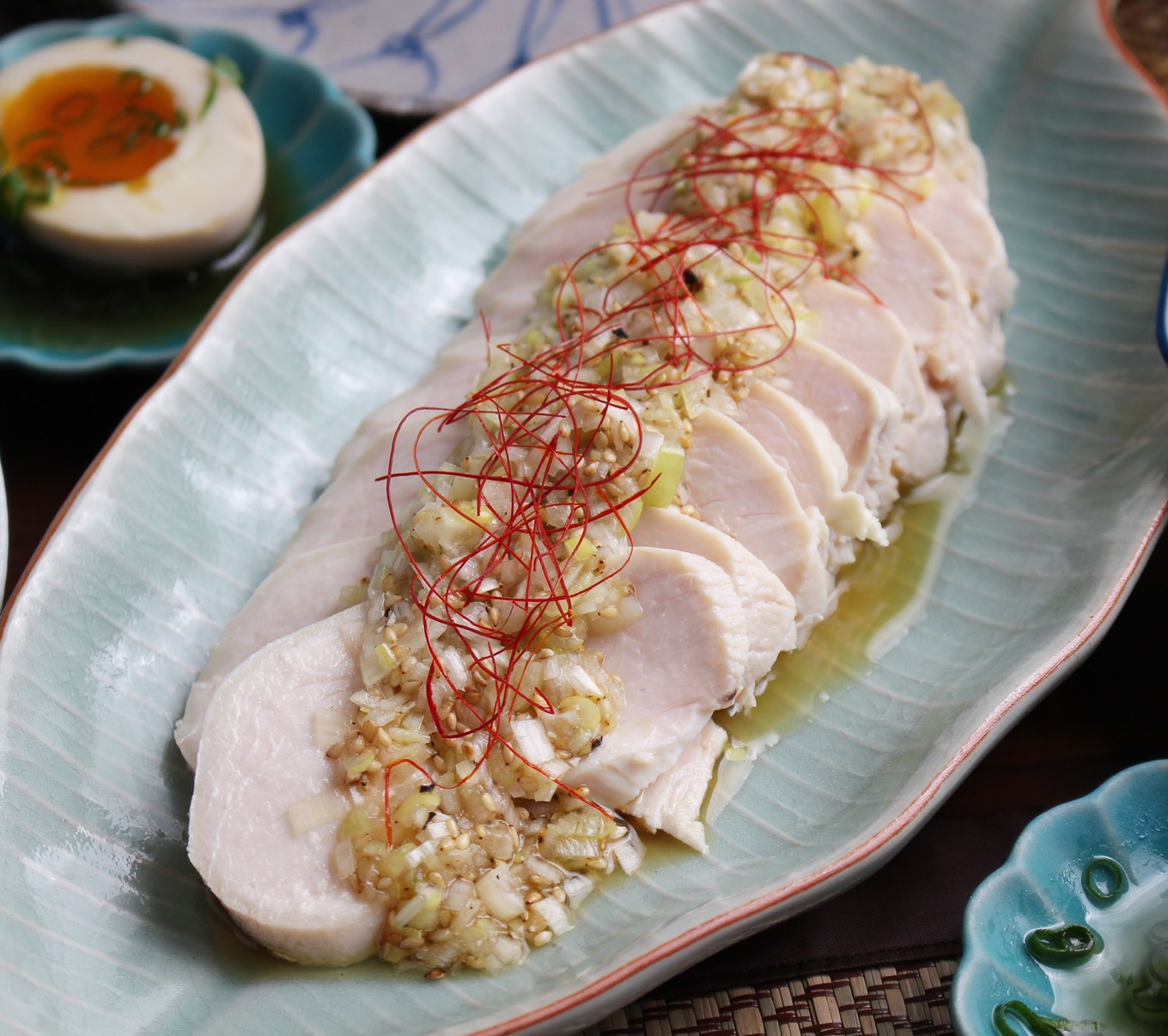 レンジで簡単！ねぎ塩蒸しどり