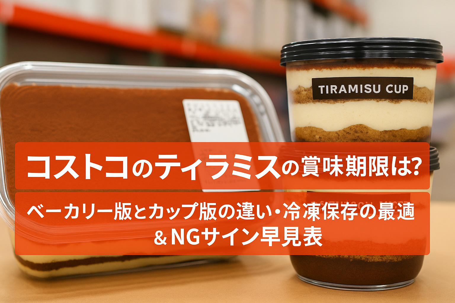 コストコ ティラミス・ドルチェの冷凍保存方法