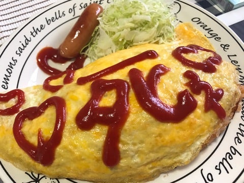 オムライス ケチャップアートTikTok