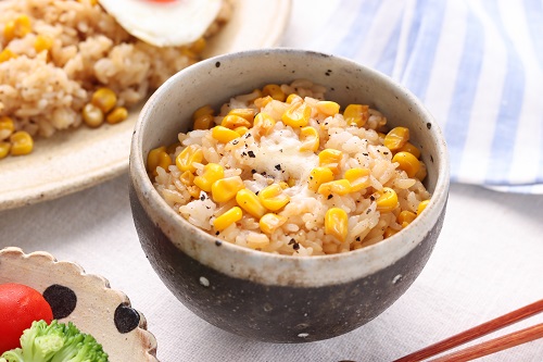 ベーコンととうもろこしのバター醤油