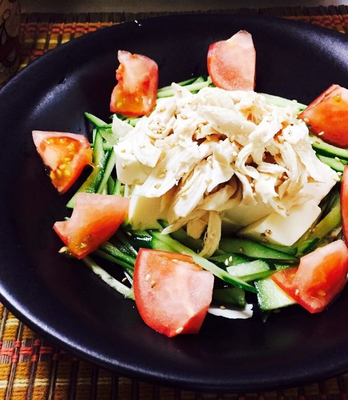 ささみときゅうりのごまダレが主菜の献立米穀安定供給確保支援機構：米ネット