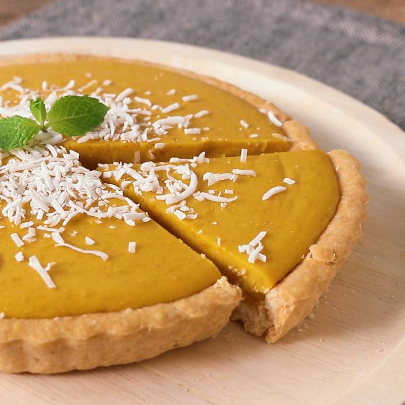 かぼちゃプリンタルトの作り方☆濃厚しっとりなプリンタルトです♪手軽な材料で簡単に作れます☆-How to make Pumpkin PrintTart- 料理研究家ゆかりたまごソムリエ友加里