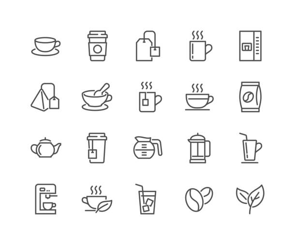 夏の飲み物ジュースビールドリンクのアイコンセット白黒のイラスト素材66641107- PIXTA