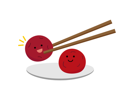 かわいい笑顔の梅のイラスト素材無料ダウンロード IllustCute