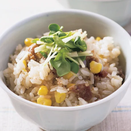 しめじと豚小間の炊き込みごはん