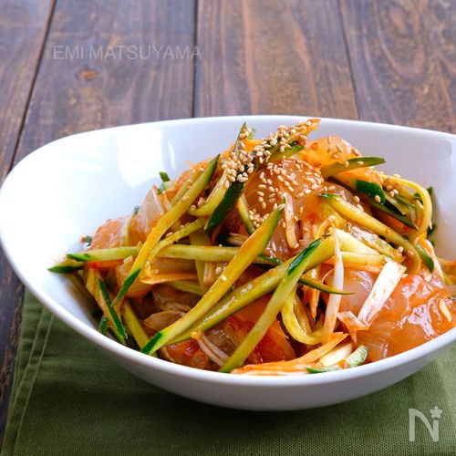 きゅうりと挽き肉の韓国風炒め ごはんが進むピリ辛の味付け！レシピオリーブオイルをひとまわし