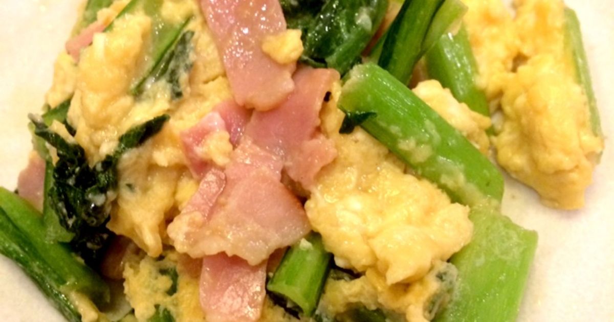 香り豊かな！ しめじと小松菜のオイスター卵炒め