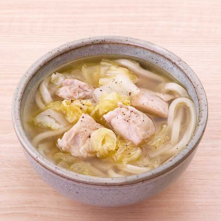 焼豚葱まみれの鶏ガラスープ冷やしうどん