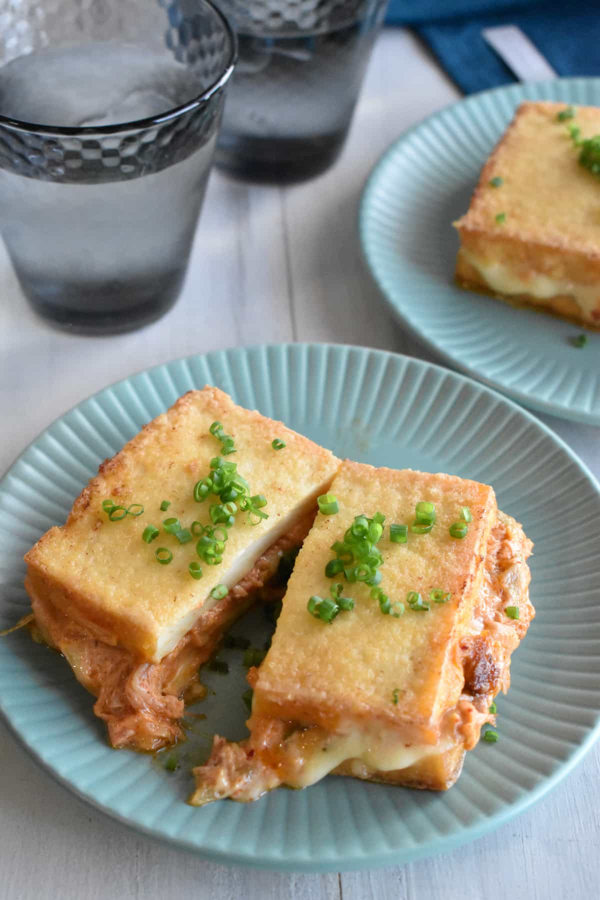 厚揚げのツナ・マヨのせ☆チーズ焼き