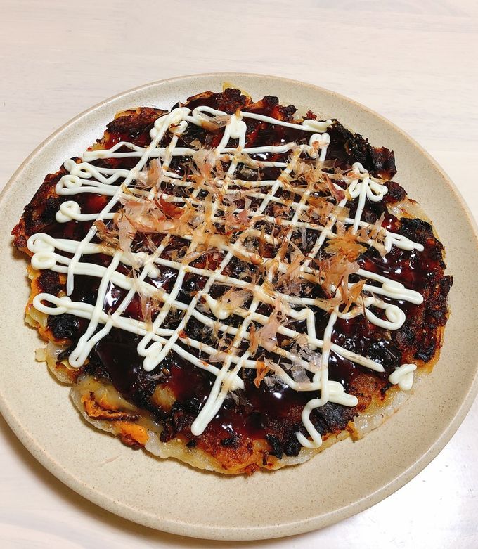 キムチーズもちのお好み焼き