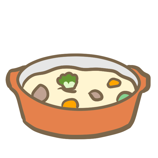 シチューのイラスト：イラスト無料