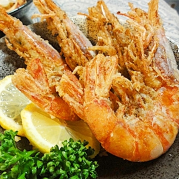 赤エビの殻入り☆野菜かきあげ ネギ＆ニンジン