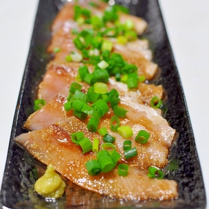 ぶりとオクラのオリーブわさびソテ