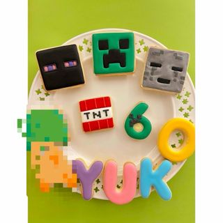 アイシングクッキー マイクラ マインクラフト Minecraft クリーパー エンダーマン TNTアイシングクッキーアイシングクッキーオーダーオーダーアイシングクッキーキャラクタークッキーケーキトッパーお菓子作りホームメイドクッキー手作りクッキー誕生日