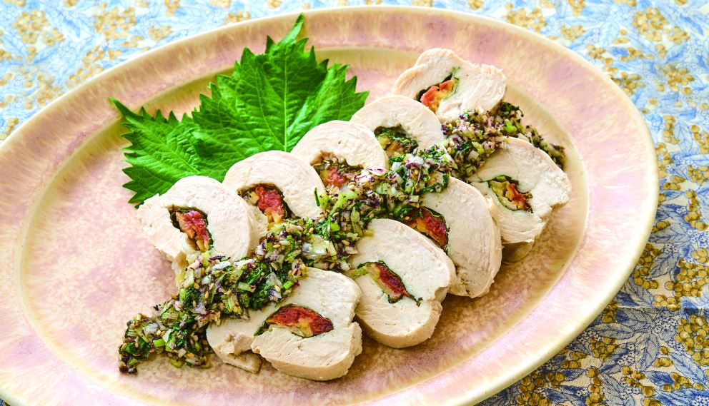 簡単！鶏むね肉の梅しそポン酢焼き