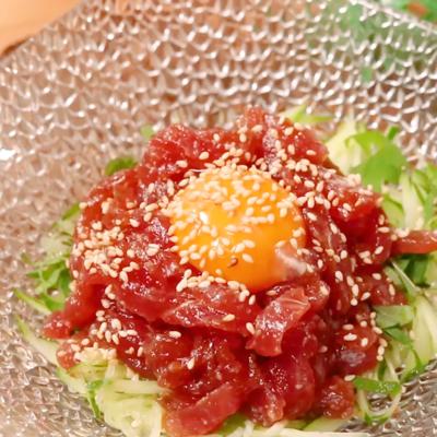 簡単！まぐろユッケ