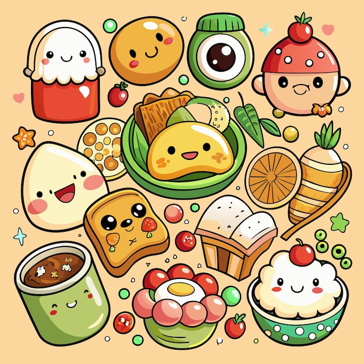 食べ物イラストセットイラスト - No: 1983613無料イラスト・フリー素材なら「イラストAC」