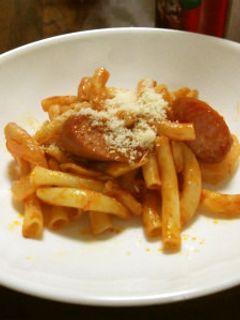 マカロニのケチャップ炒め