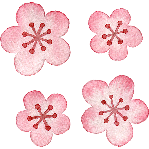 梅の花無料イラスト＆かわいいフリー素材集 ねこ画伯コハクちゃん