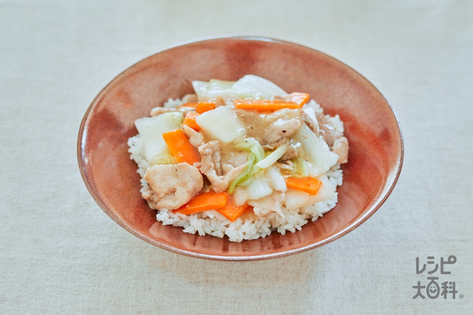 今日も丼もの『中華丼』幼稚園給食学校法人幾度学園・社会福祉法人牟礼会