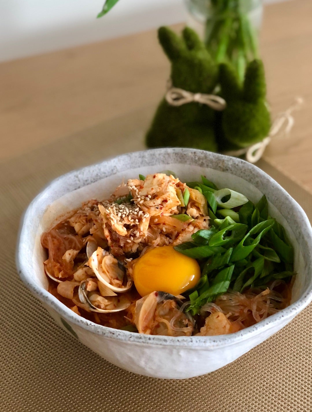 酸っぱいキムチをリメイク☆豚キム納豆腐