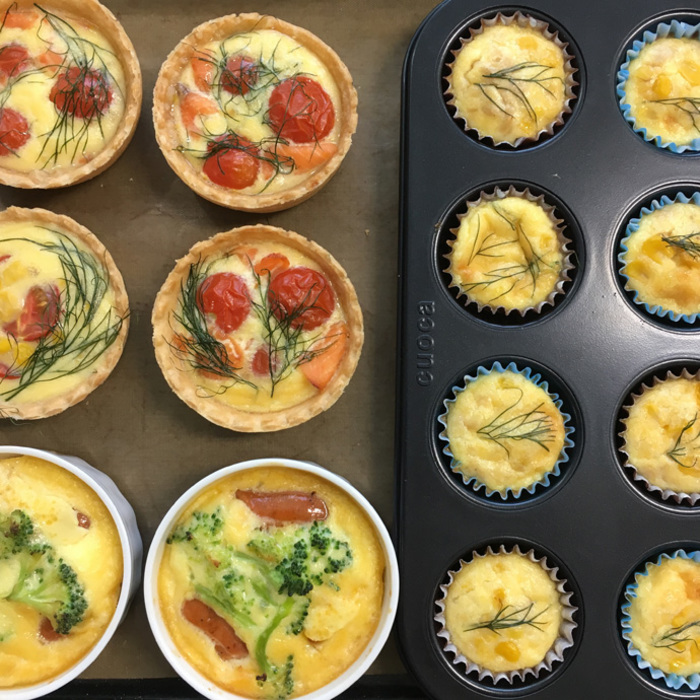 野菜たっぷりミニキッシュ