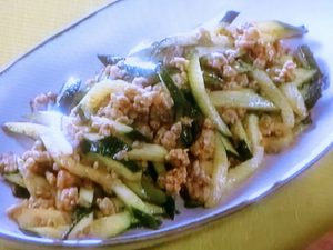 ズッキーニと豚挽き肉のドライカレ