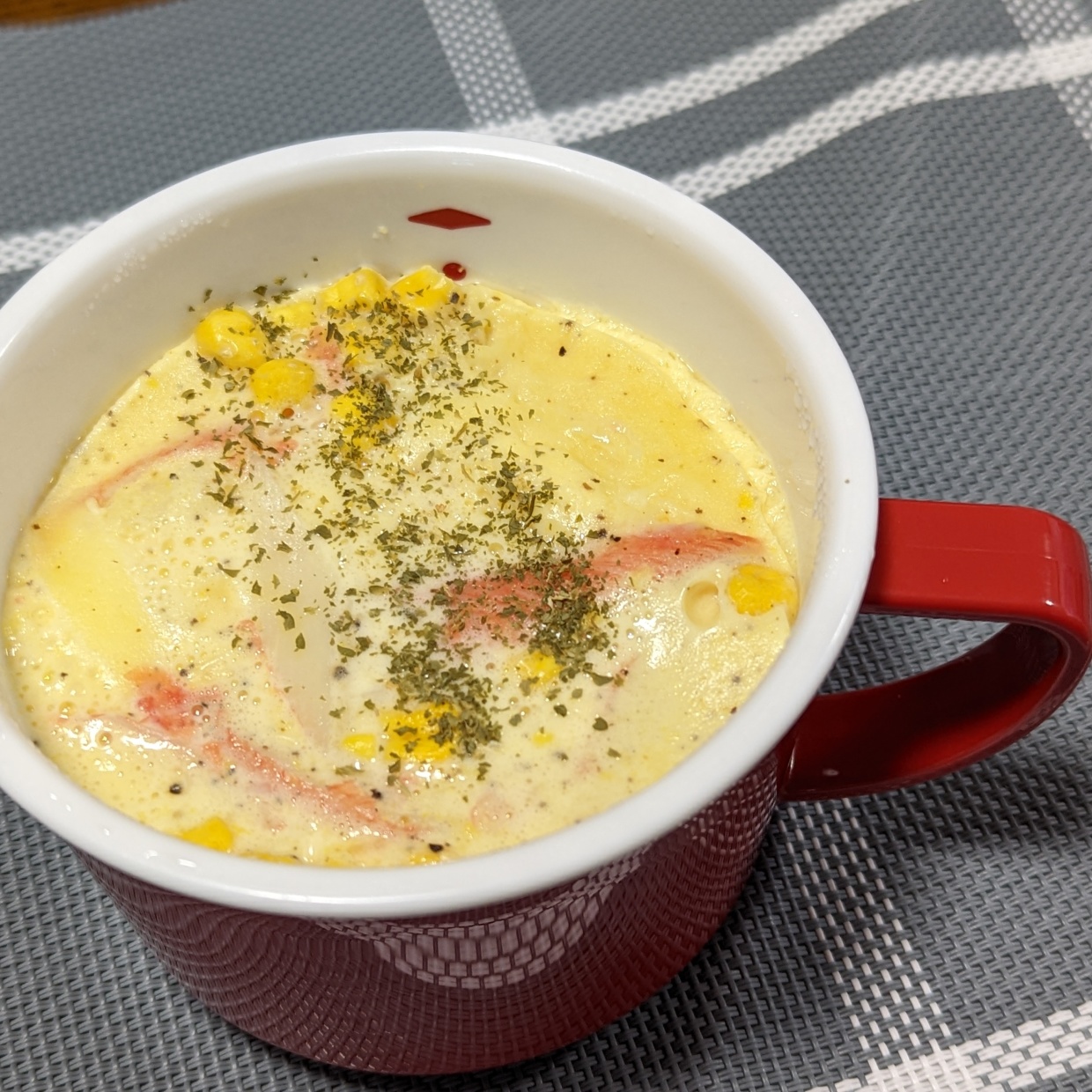 コーンのかきたまスープ