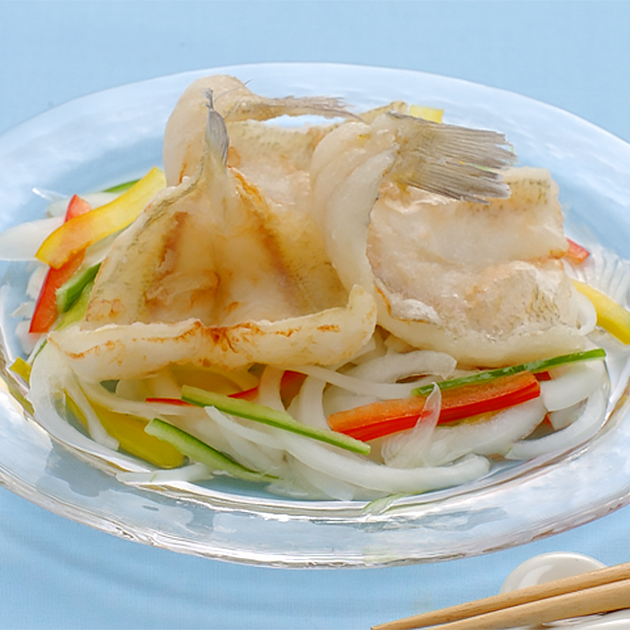 みかんと白身魚のマリネ