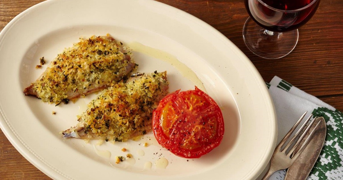 鯵の香草パン粉焼き グリルトマト添え東芝ライフスタイル株式会社
