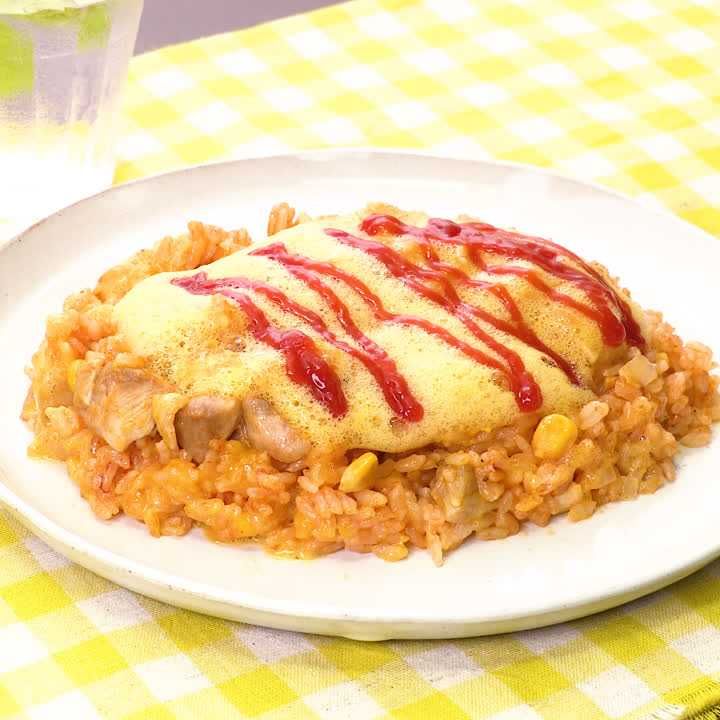 中からソースのオムライス♡炊飯器でチキンライス！ : My blog kitchen♡