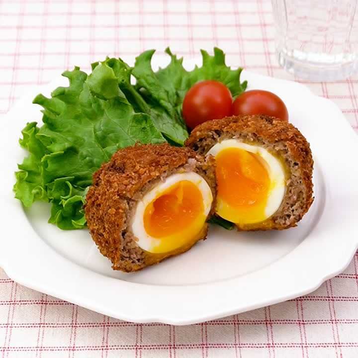 半熟卵のスコッチエッグレシピオタフクソース
