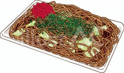 かわいい説明する焼きそばのイラスト素材無料ダウンロード IllustCute