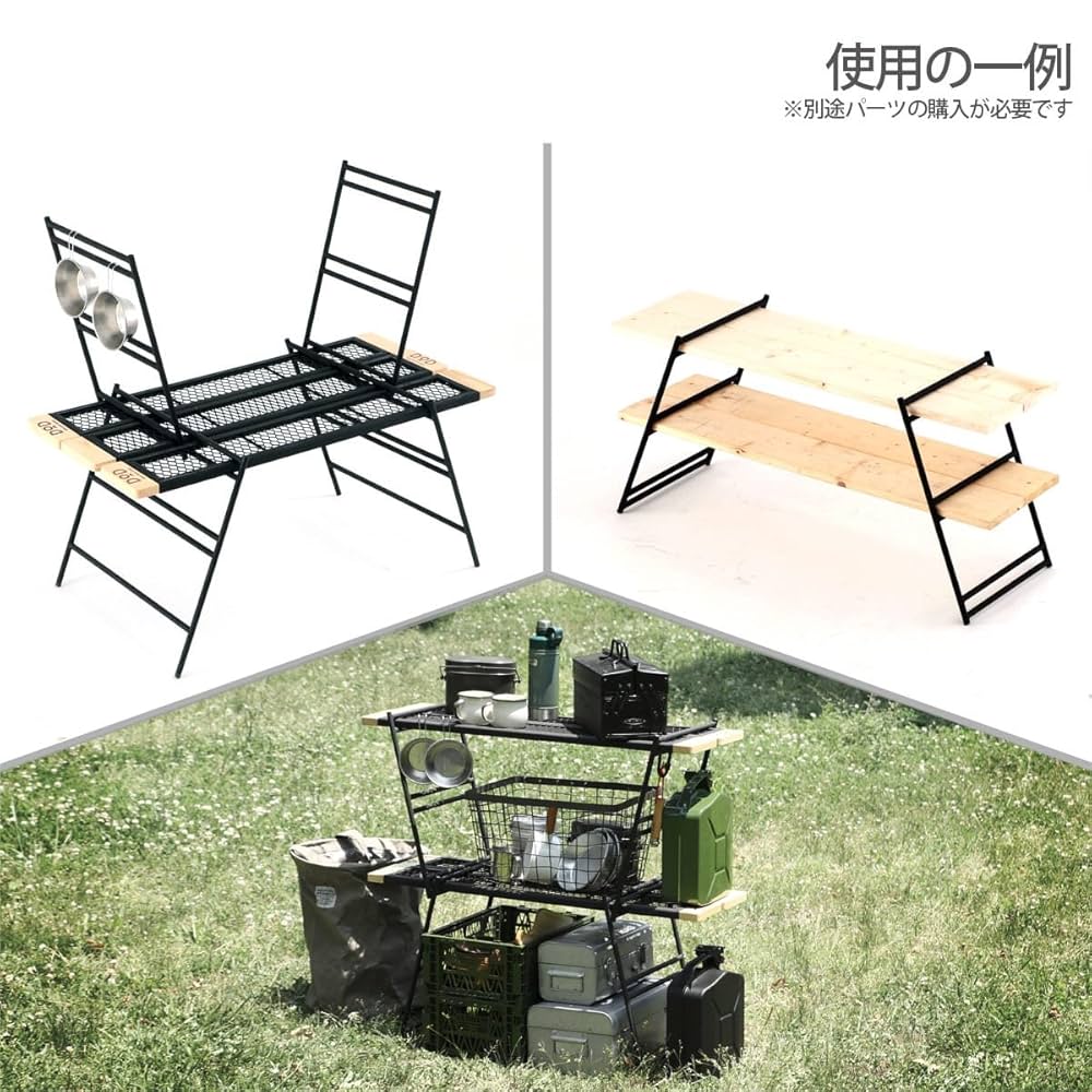 テキーラキッチンレッグに角棒 直径2cmぐらい を渡すと、無印のステンレスのカゴが気持ちよくハマります😆👍そのまま外して洗い物に持っていき、洗い終わった食器類をかわかすのにも使えます👌 角棒は、若干サイズが変わっても問題なくいけそうです✨キャンプ