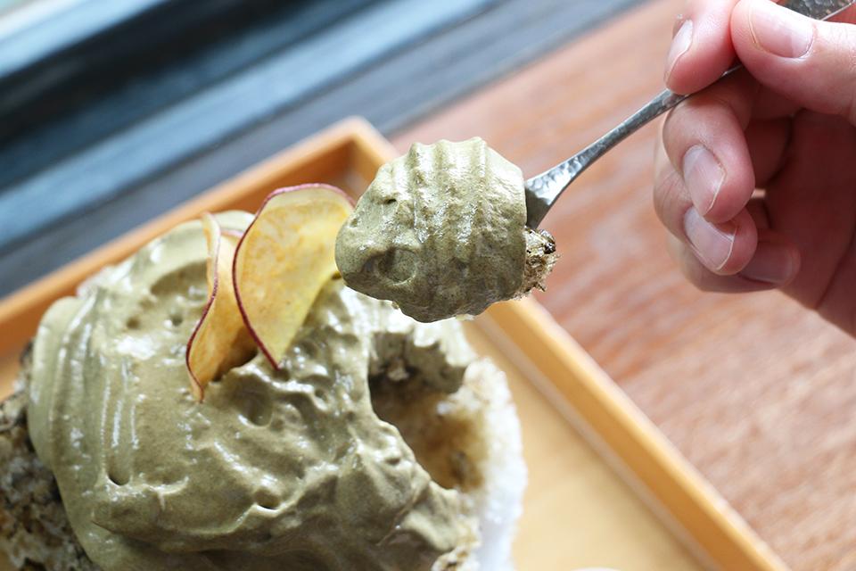 秋のかき氷特集Vol.3 期間限定? 北千住にあるかき氷カフェの「ほうじ茶パンプキンかき氷」