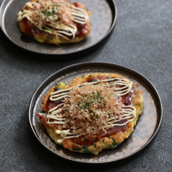 キャベツたっぷり！ 山芋のふわふわお好み焼き