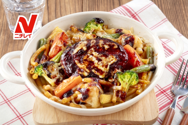 混ぜて焼くだけ。オートミール豆腐グラタン