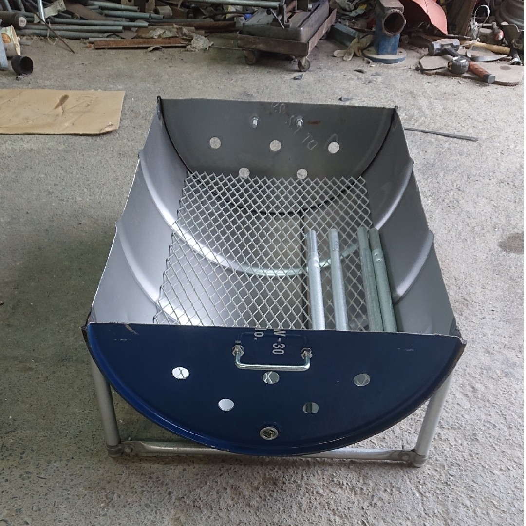 日本製 ドラム缶バーベキューコンロ Aセット高脚4本 火バサミ45cm付ドラムカンバーベキューコンロドラム缶BBQコンロ