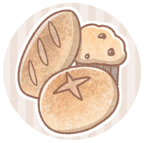 切り込みのある丸いパン1の無料 フリー イラストかわいい手描きの無料素材「てがきっず」保育園・小学校・介護施設にぴったりのフリー素材イラスト