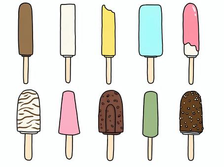 アイスキャンディーを食べる女性のイラスト - 無料イラストのIMT 商用OK、加工OK