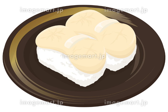 かわいいホタテ寿司のイラスト素材無料ダウンロード IllustCute