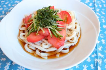 冷やし天ぷらのっけうどん