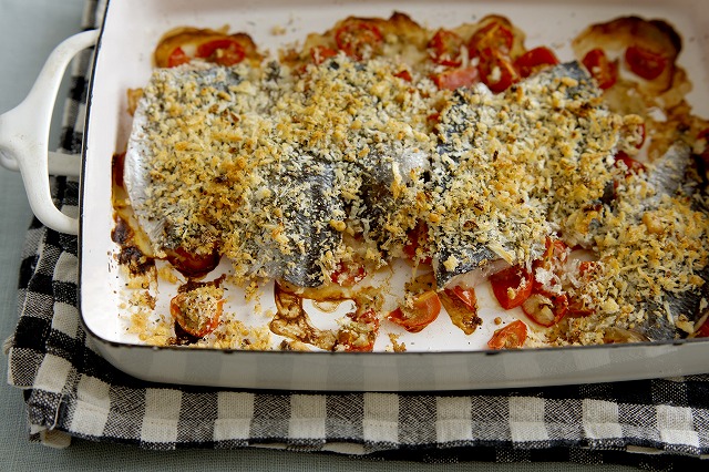 あじのパセリパン粉焼き