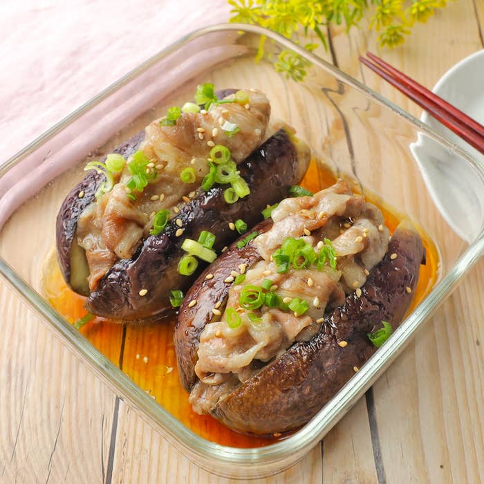 豚となすの挟み焼き – おいしいノンオイル リケンのノンオイル理研ビタミン